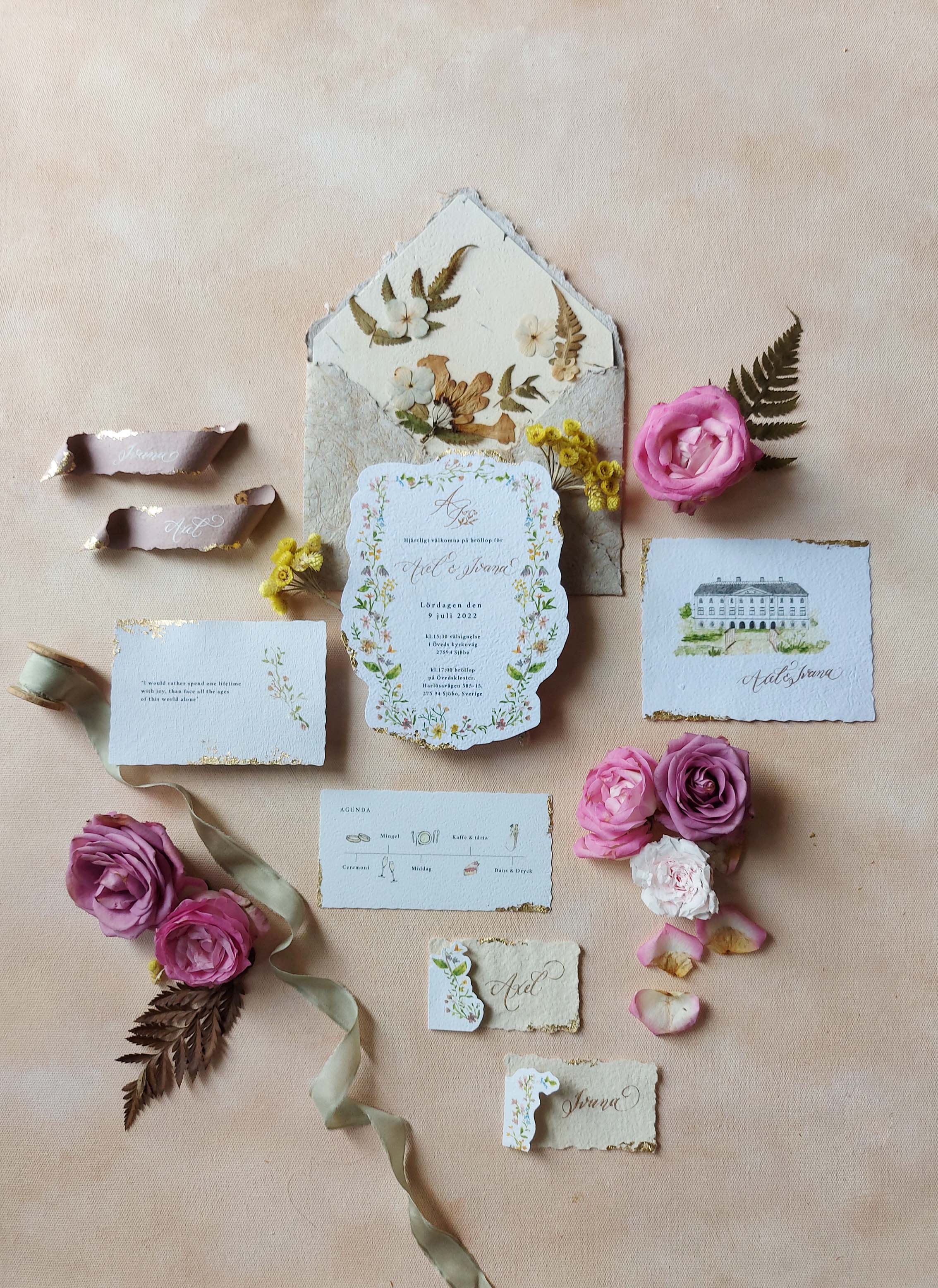 Keepsake invitations for A + I by Lovebirdstories