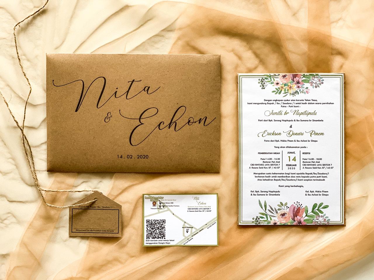 Undangan Pernikahan Nita & echon by Moria Invitation | Bridestory.com