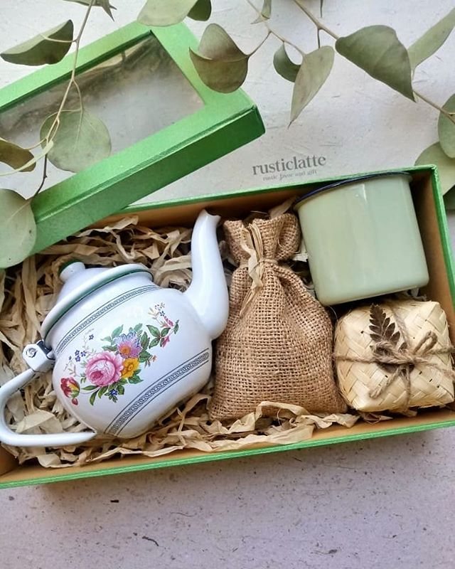 Vintage Tea Set Hamper by Rusticlatte