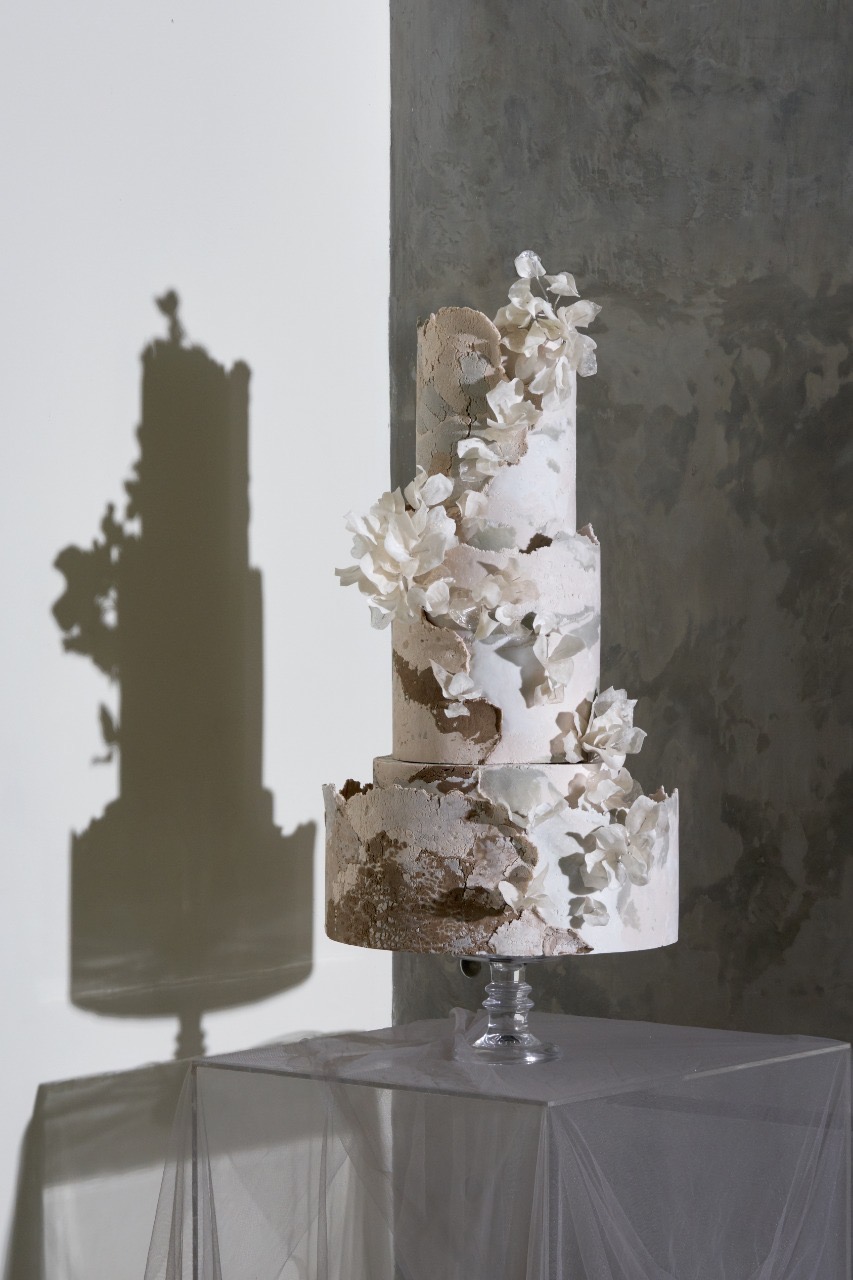 Wedding Cake 3 tiers Stone Look by Sweetsalt