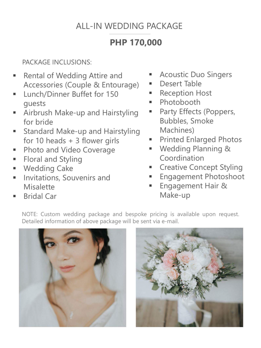2018 Price Guide By Headmasters Philippines Bridestory Com