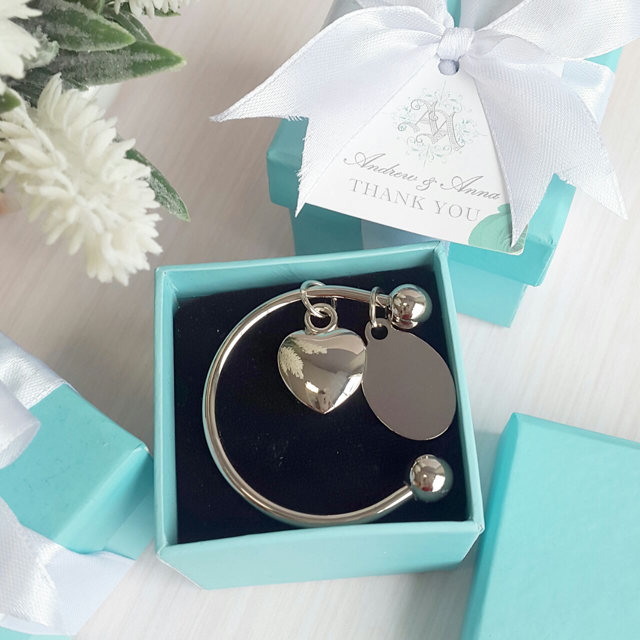 Tiffany Keychain Andrew & Anna Red Ribbon Gift Bridestory