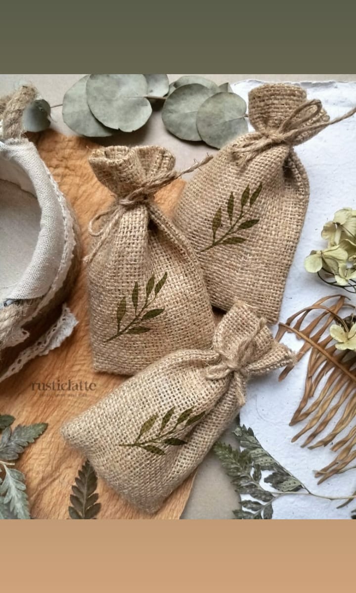 Burlap Pouch Rusticlatte Bridestory