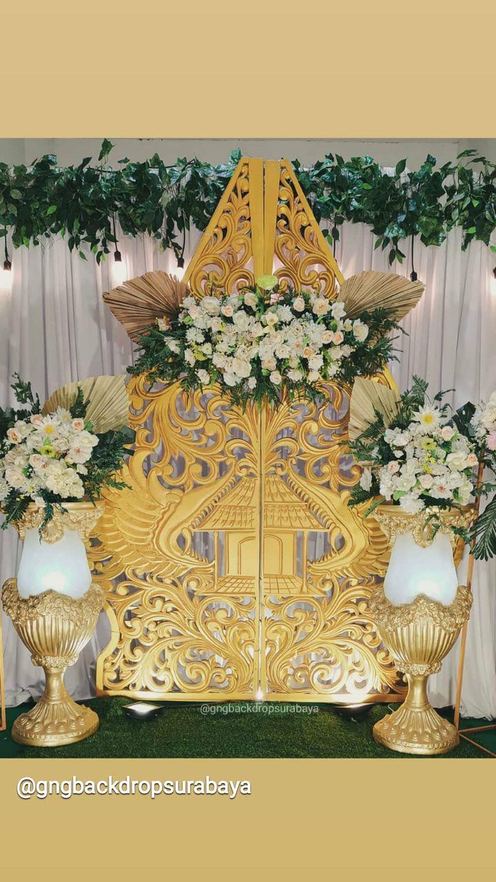 Dekorasi lamaran | GnG Backdrop Surabaya | Bridestory