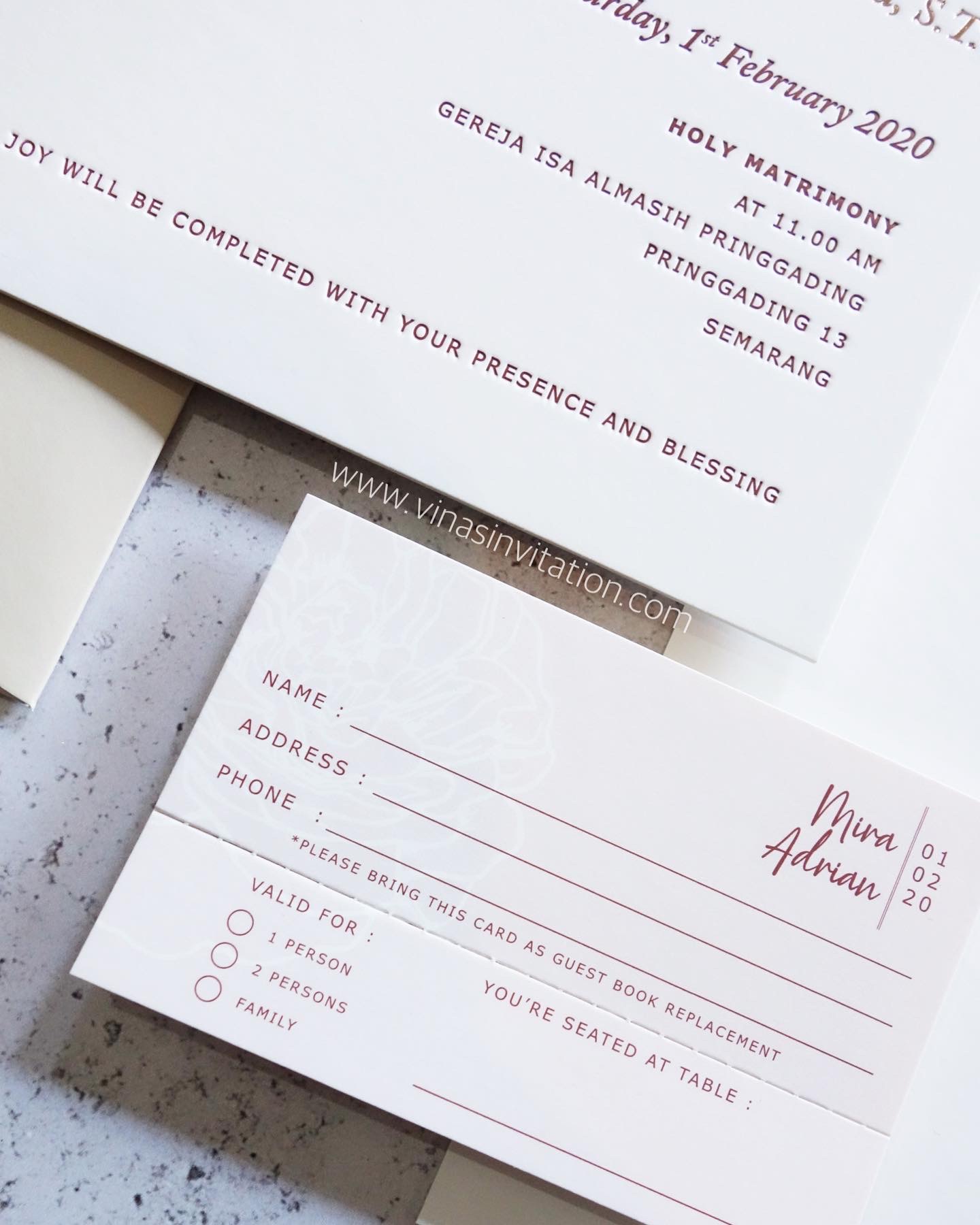 Mira & Adrian by Vinas Invitation