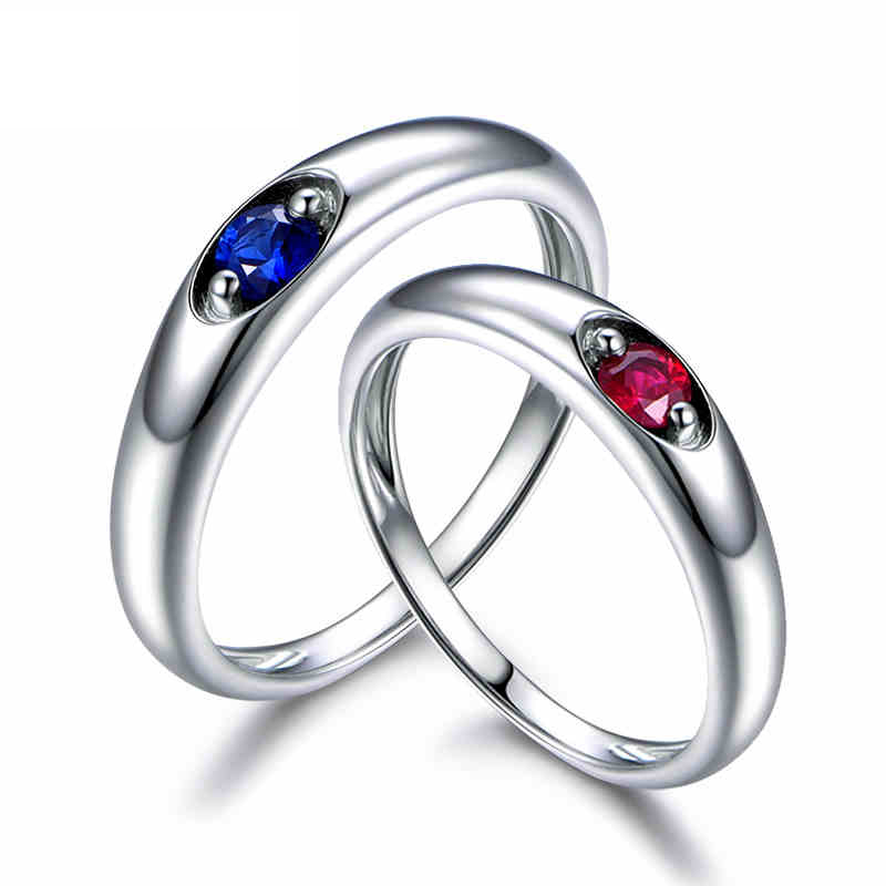 Tiaria Star and Sky Wedding Ring Perhiasan Cincin Perniakahan Emas Ruby