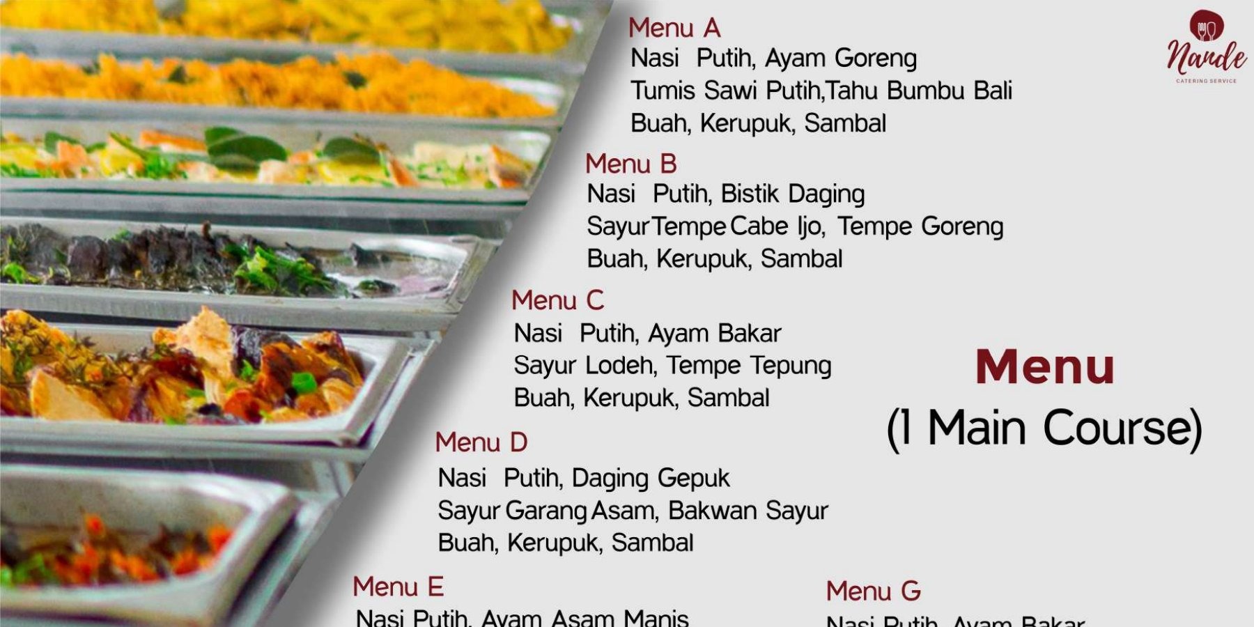 Main Course 1 by Nande Catering | Bridestory Store