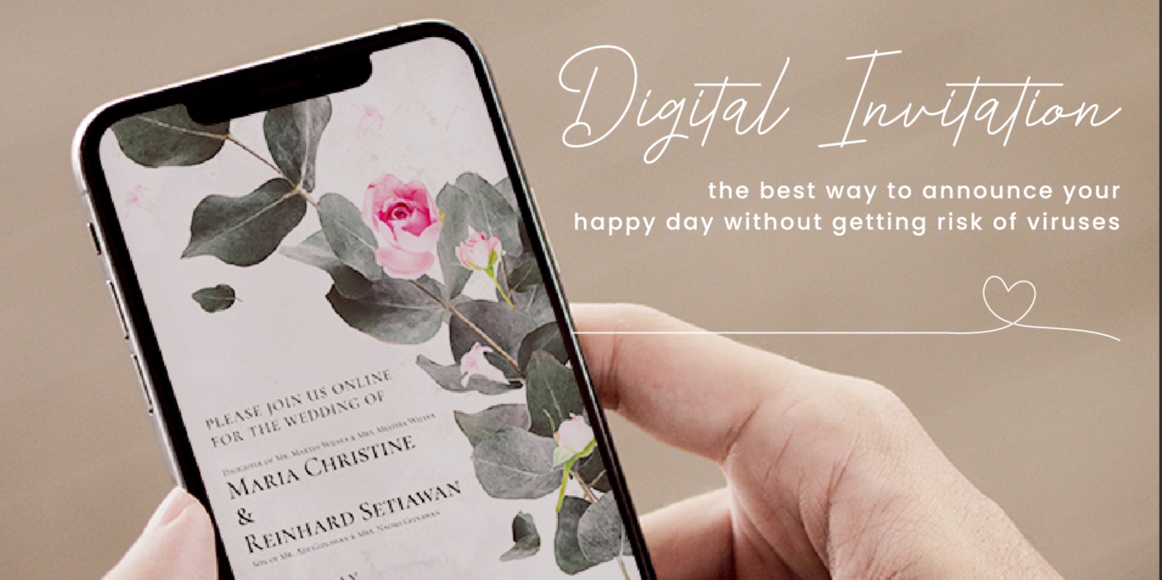 Digital Invitation Design (Design Only) oleh Virtual Wedding Service by ...