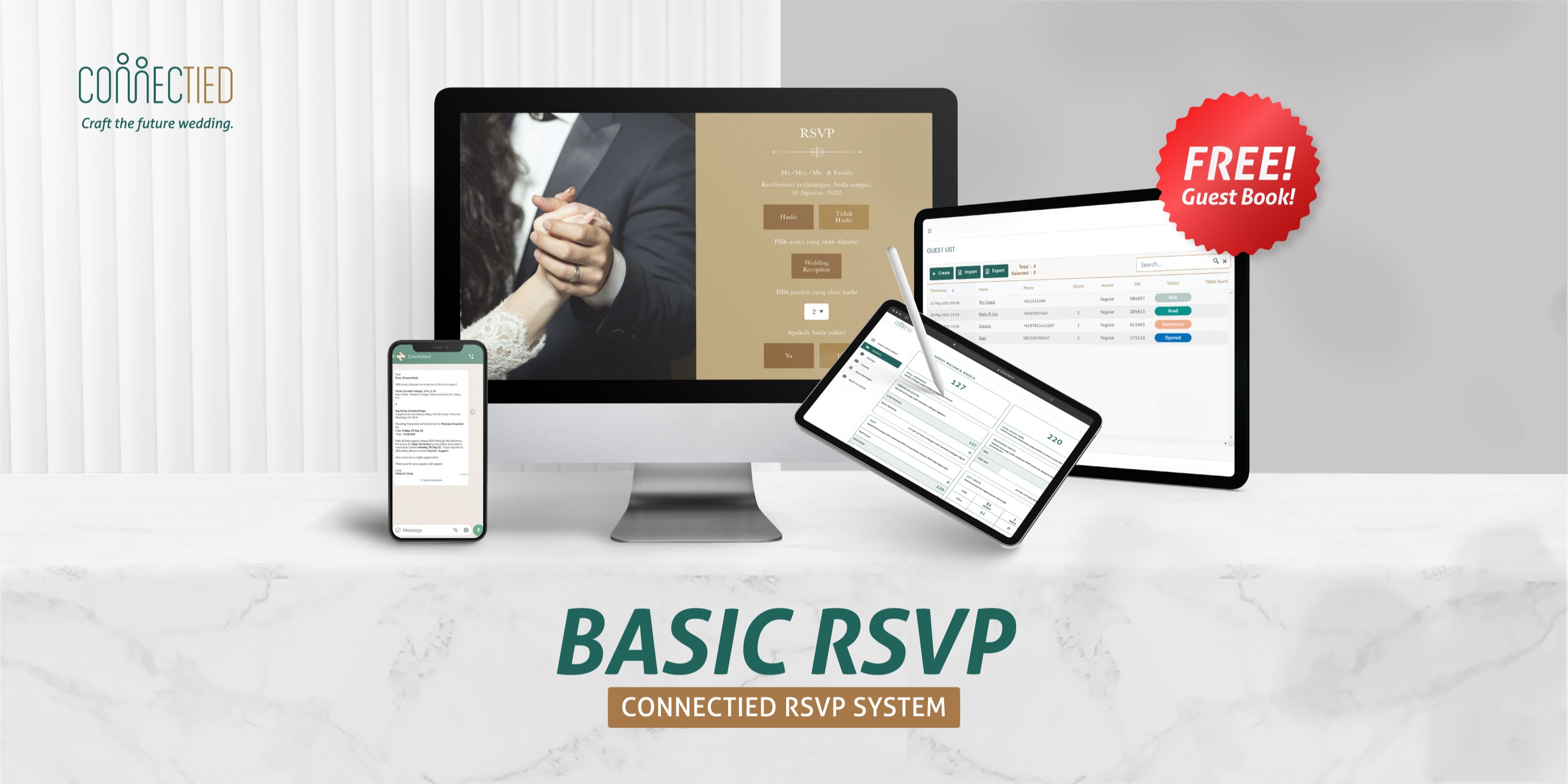 Connectied RSVP System Basic oleh Connectied Digital Invitation