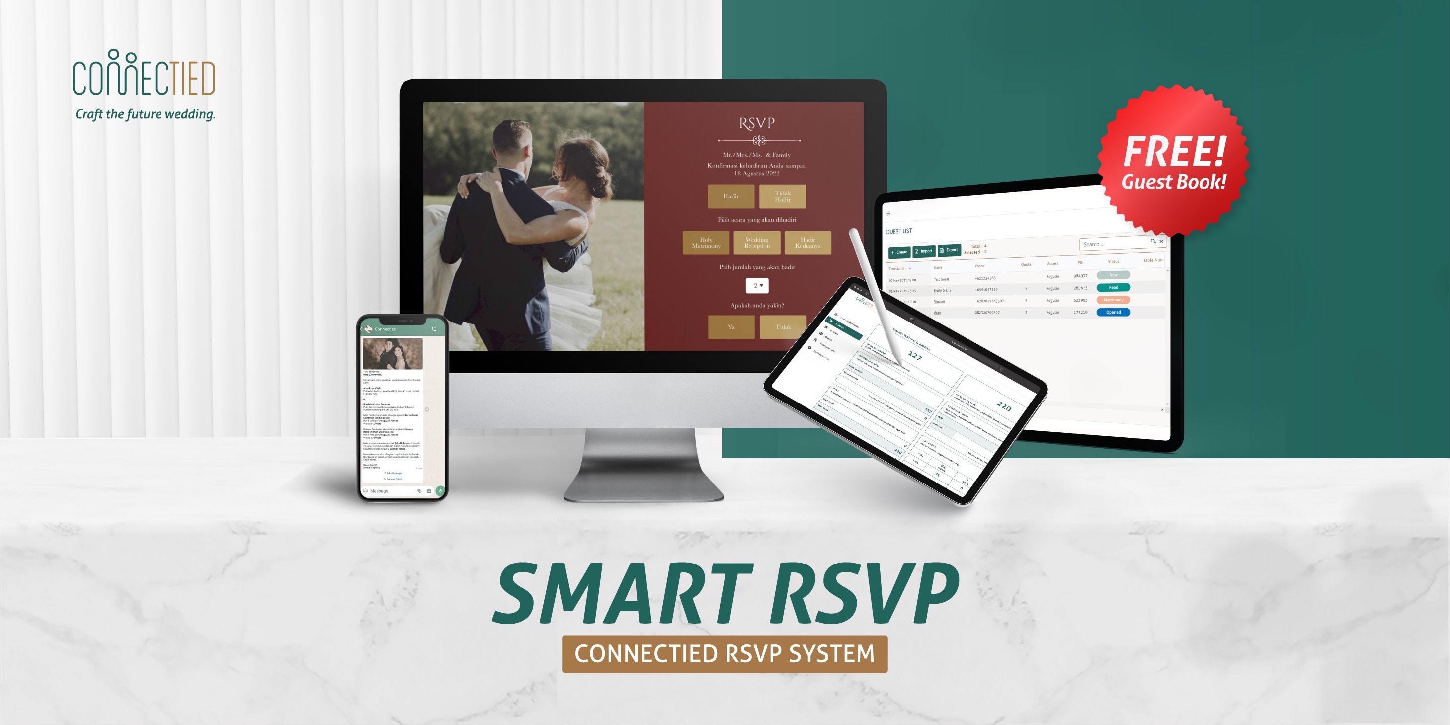 Connectied RSVP System Smart oleh Connectied Digital Invitation
