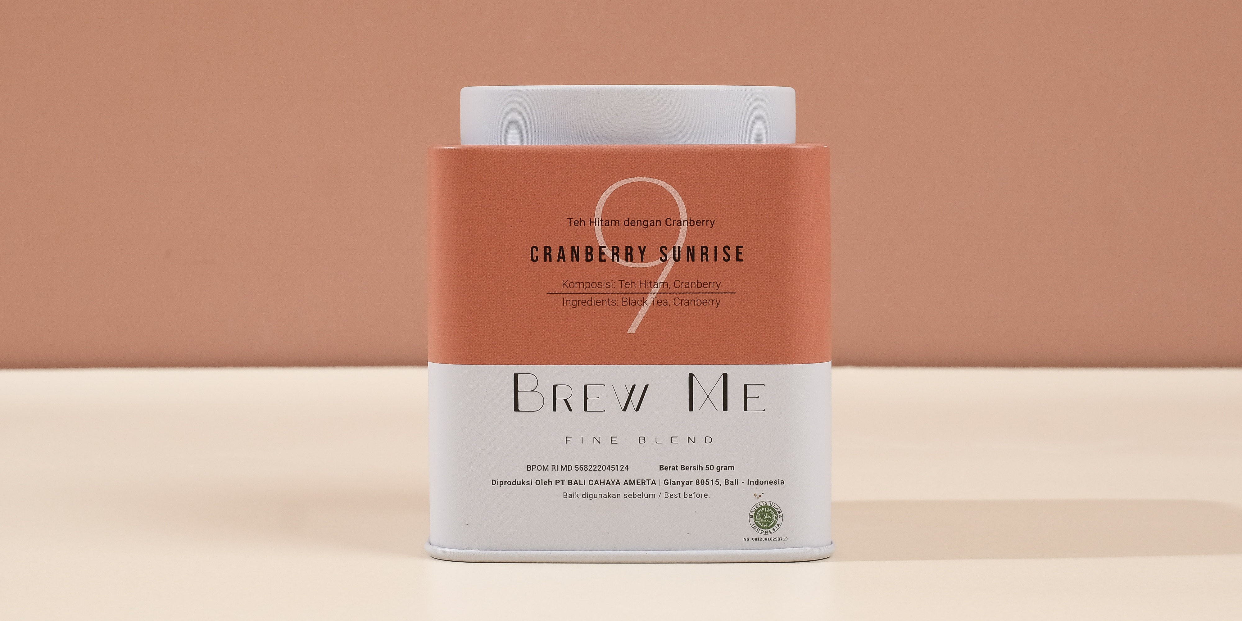 Brew Me Cranberry Sunrise Tin Loose Leaf 50 Gr by Brew Me Tea