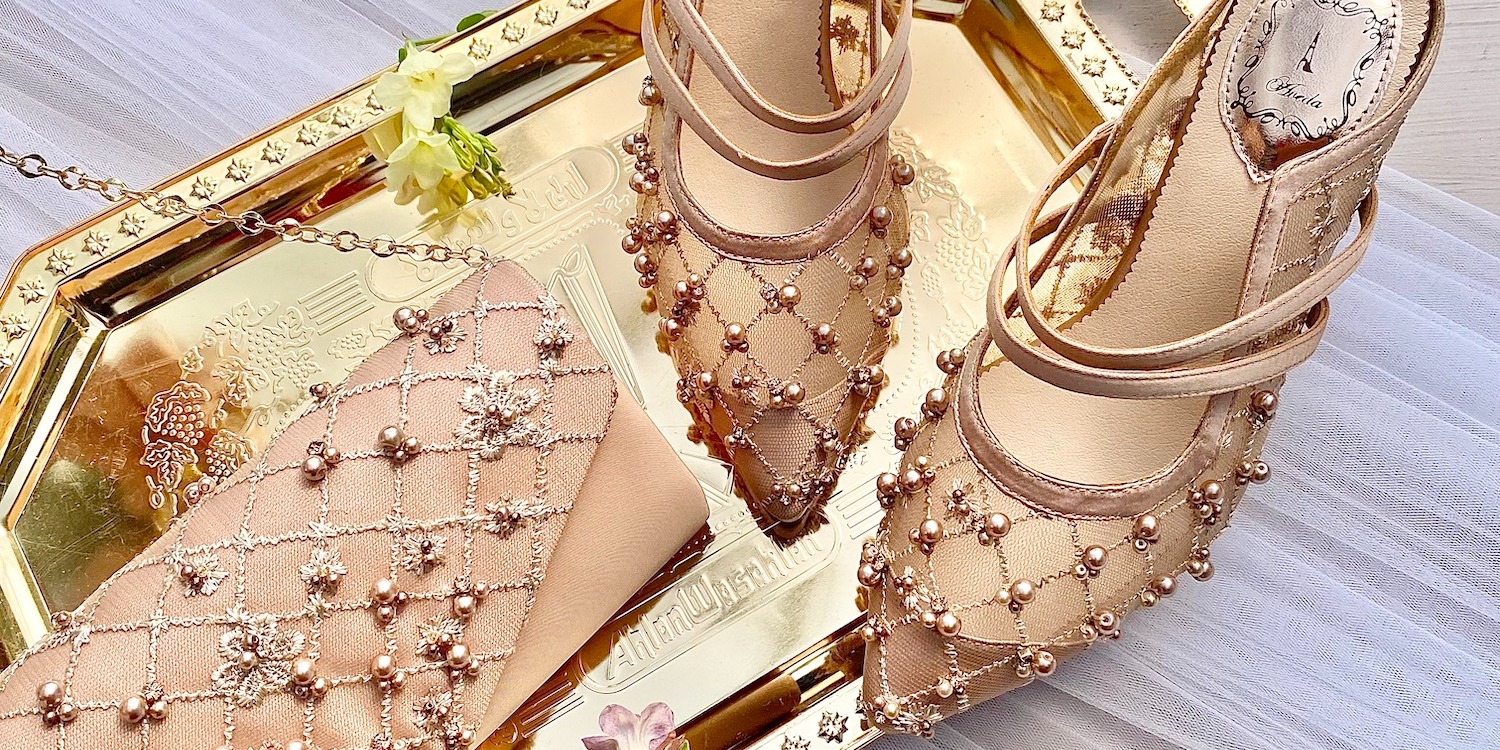 Matching Set Mocha Block Heels 8cm 
