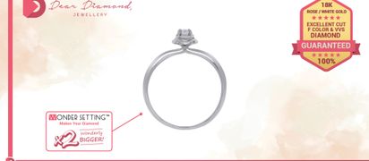 Diamond Womens Ring 'RAFERUJIA' White 