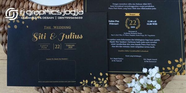 undangan pernikahan softcover + amplop