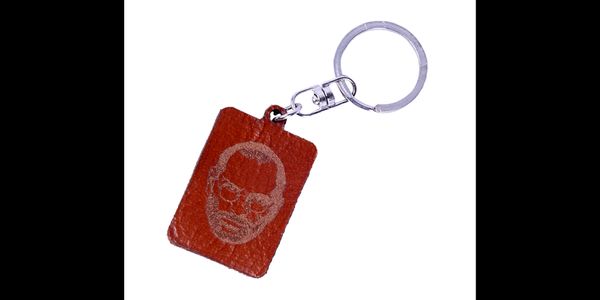 Sovenir Gantungan Kunci Kotak Kulit/ Square Leather Keychains