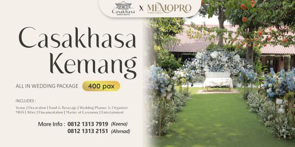 Casakhasa Kemang | 400 pax All In Wedding Package | Private Venue