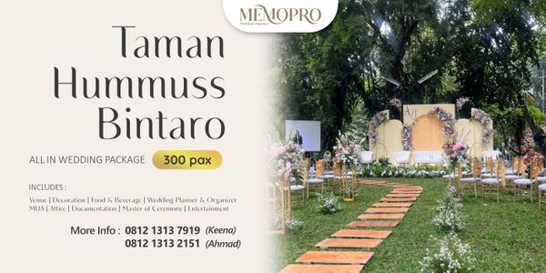 Taman Hummuss Bintaro 300 pax Wedding Package All In Tangsel Jakarta