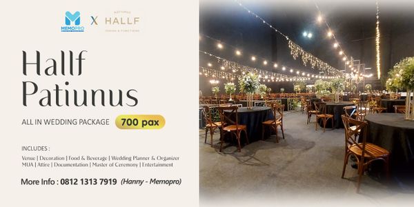 Hallf Patiunus Jakarta | 700 pax All In Wedding Package Function Hall