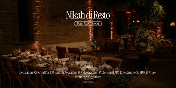 Intimate Wedding di Resto (Bumi Aki Cibinong)