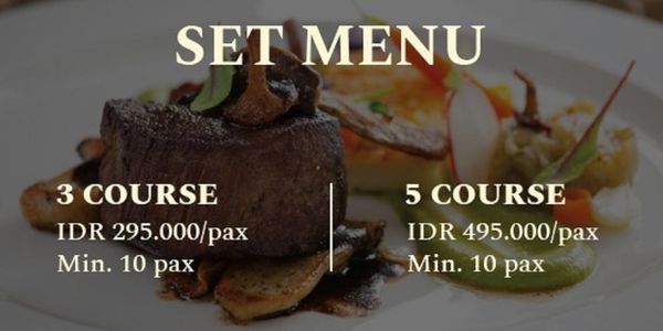 5 Courses Set Menu - Food Package