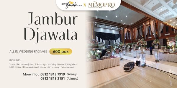 Jambur Djawata Function Hall 600 pax Jatiwaringin Wedding Package