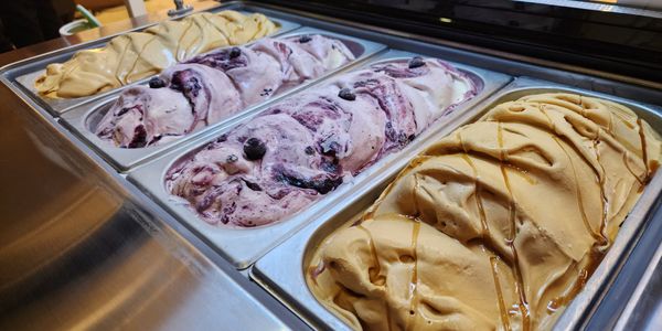 Gelato Served in Pan