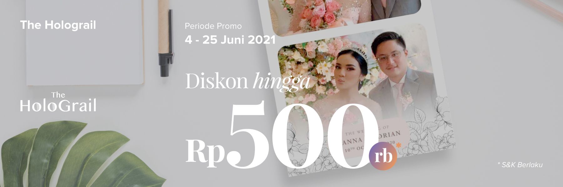 Diskon 5%+10% Khusus The Holograil Photobooth