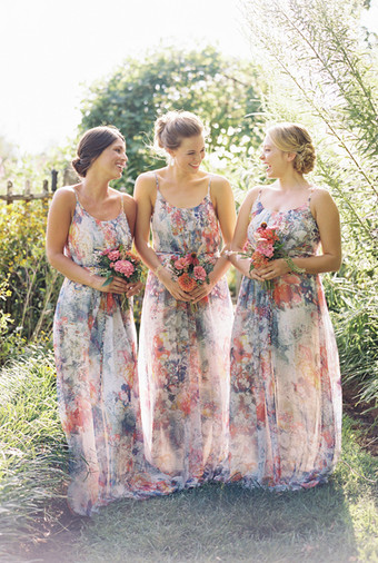 floral bridesmaid dresses