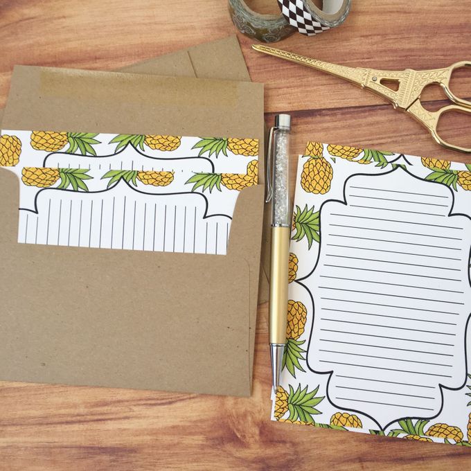 Pineapple wedding invitation suite by Fancy Paperie - 005 Pineapple wedding invitation suite by Fancy Paperie - 005