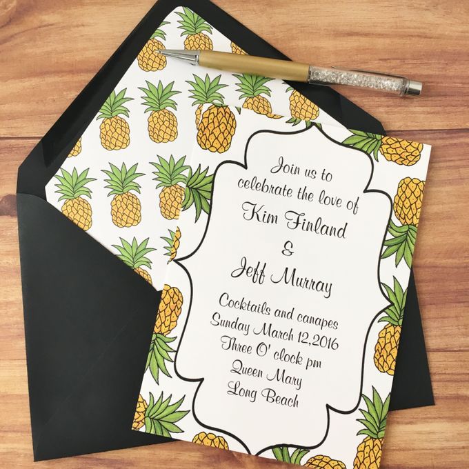 Pineapple wedding invitation suite by Fancy Paperie - 002 Pineapple wedding invitation suite by Fancy Paperie - 002