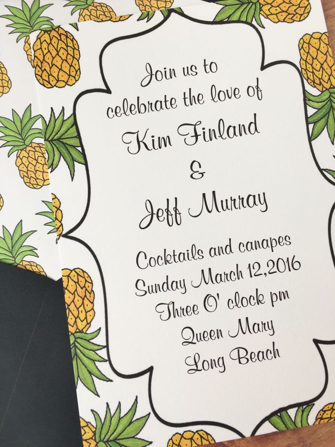 Pineapple wedding invitation suite by Fancy Paperie - 003 Pineapple wedding invitation suite by Fancy Paperie - 003