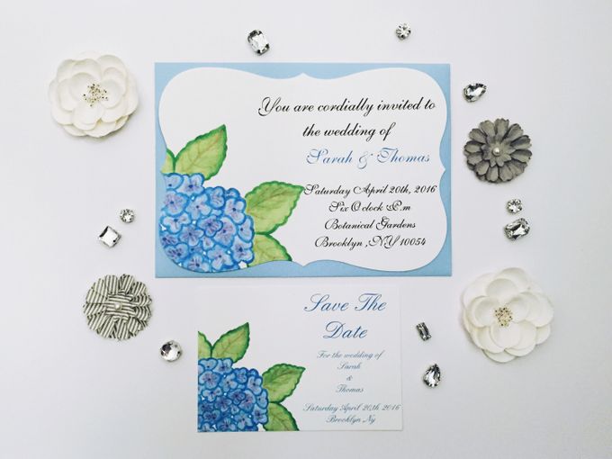 water color hydrangea invitation set by Fancy Paperie - 001 water color hydrangea invitation set by Fancy Paperie - 001
