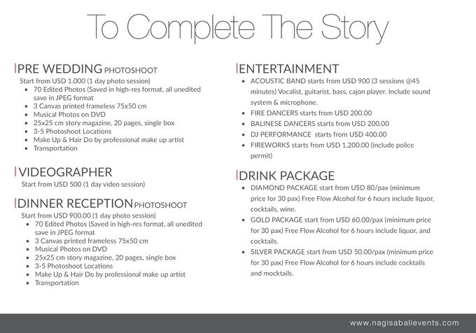 Nagisa Bali Wedding Pricelist by Nagisa Bali - 012 Nagisa Bali Wedding Pricelist by Nagisa Bali - 012