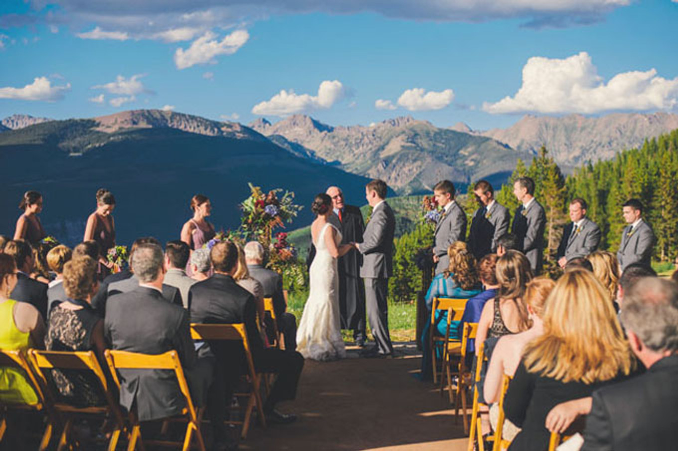 A Scenic MountainTop Wedding Filled with Exotic Flowers